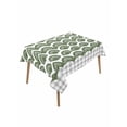 thumbnail image 1 of Sage Green Pine Leaves Table Cloth, Waterproof Tablecloth for Rectangle Tables, Abstract Art Geometric Gray Plaid Reusable Washable Fabric Table Cover for Restaurant Kitchen Dining Tables 60"x84", 1 of 9