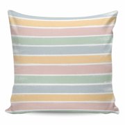 Sage Green Pink Blue Pillow Covers 16x16 Inch Decorative Throw Pillow Cover, Shabby Colorful Abstract Striped Sofa Pillowcases Accent Cushion Case Home Decor Bedroom Living Room