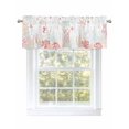 thumbnail image 1 of Sage Green Pink Turtle Shell Valances for Windows, Rod Pocket Kitchen Valance Curtains - Soft Small Window Treatment for Living Room, Bathroom, Coral Conch Seaweed Starfish 54x18inch, 1 Panel, 1 of 9