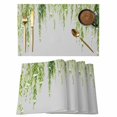thumbnail image 1 of Sage Green Placemats Set of 6, Summer Botanical Leaves Watercolor Placemats for Dining Table, Place Mats for Kitchen Tabletop, Waterproof Wipeable Dining Table Mats Set, 1 of 9