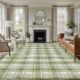 thumbnail image 1 of Sage Green Plaid Area Rug 8x10 Washable Rug Non Slip Modern Art Checkered Farmhouse Large Area Rug Soft Stainresistant Indoor Floor Carpet for Living Room Bedroom Home Office Dining Room Nursery, 1 of 8