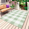 thumbnail image 1 of Sage Green Plaid Outdoor Rug for Patio/Deck/Porch, Non-Slip Large Area Rug 5 x 7 Ft, Spring Farmhouse Buffalo Checkered Indoor Outdoor Rugs Washable Area Rugs, Reversible Camping Rug Carpet Runner, 1 of 8