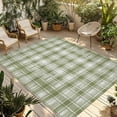 thumbnail image 1 of Sage Green Plaid Outdoor Rug for Patio/Deck/Porch, Non-Slip Large Area Rug 6 x 9 Ft, Modern Art Checkered Farmhouse Indoor Outdoor Rugs Washable Area Rugs, Reversible Camping Rug Carpet Runner, 1 of 8