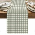 thumbnail image 1 of Sage Green Plaid Table Runner Gingham Checked Minimalist Modern Tablerunners 13 x 70 Inch, Table Decorations Tabletop Scarf for Summer Gathering Holiday Farmhouse Kitchen Dining Decor, 1 of 8