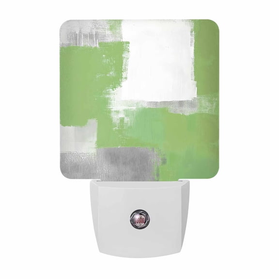 Sage Green Plug-in LED Night Lights Graffiti Auto Dusk-to-Dawn Sensor for Bedroom, Bathroom, Kitchen, Nursery, Hallway, Stairs, Wall Home Decor