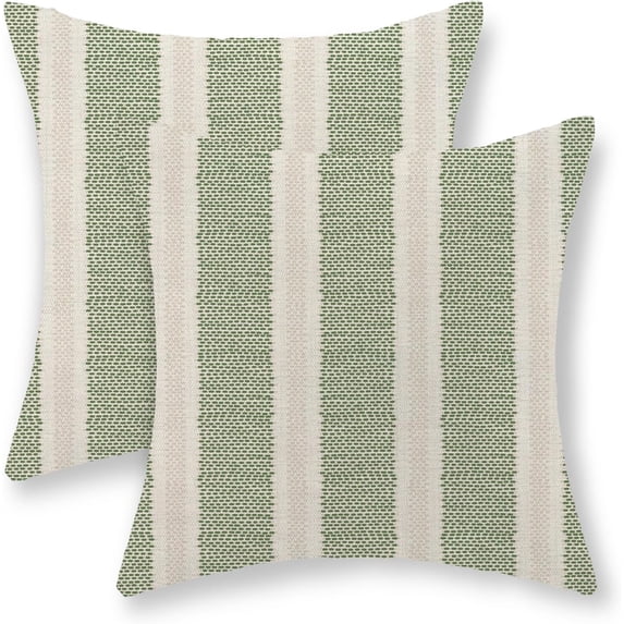 Sage Green Polka Dot Pillow Covers 20x20 Inch Set of 2 Boho Striped Decorative Throw Pillow Covers Modern Abstract Geometry Decorations Outdoor Pillow Cases Linen Cushion Cases for Sofa Couch