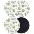 thumbnail image 1 of Sage Green Polka Dots Coasters Set of 4, Absorbent Coasters for Drinks, Modern Abstract Art Coaster for Desk Coffee Table Protection, Home Decor House Warming Gifts 4", 1 of 8