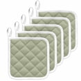 thumbnail image 1 of Sage Green Pot Holders for Kitchen Heatproof Potholder, 5 Pack Farmhouse Sage Green Decor Hot Pads Multipurpose Oven Pads Cloth Potholders Trivet for Cooking Baking, 1 of 8