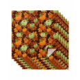 thumbnail image 1 of Sage Green Pumpkin Fall Cloth Napkins Set of 6 Reusable Dinner Napkins, Thanksgiving Maple Leaves Autumn Cocktail Napkin Washable Table Napkins for Wedding/Holiday Party/Baby Shower 20"x20", 1 of 7