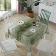 thumbnail image 1 of Sage Green Rectangle/Square/Round Waterproof Tablecloths 60x60 inch Modern Geometric Oil Painting Abstract Art Polyester Table Cloth Table Cover Tabletop for Wedding Party Dinner, 1 of 6