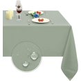 thumbnail image 1 of Sage Green Rectangle Table Cloth - Heavy Duty Water Resistance Polyester Tablecloth, Decorative Fabric Table Cover for Outdoor and Indoor Use, 60x120 Inch, 1 of 5