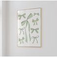 thumbnail image 1 of Sage Green Ribbon Print Bow Prints Wall Art Trendy Retro Poster Vintage Apartment Decor Printable Cute Print For Girls Room Wall Art, Modern Wall Decor, 24x36 UNFRAMED, 1 of 2