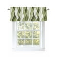 thumbnail image 1 of Sage Green Ripple Valances for Windows Abstract Gradient Watercolor Modern Kitchen Valance Curtain Rod Pocket Small Curtains for Cafe Bathroom Laundry Basement 42" x 18", 1 of 8