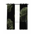 thumbnail image 1 of Sage Green Rose Blackout Curtains, Light Blocking Print Window Curtains, Vintage Abstract Garden Flower Floral Black Thermal Insulated Window Drapes for Living Room 2 Panels, 55"W x 39"L, 1 of 9