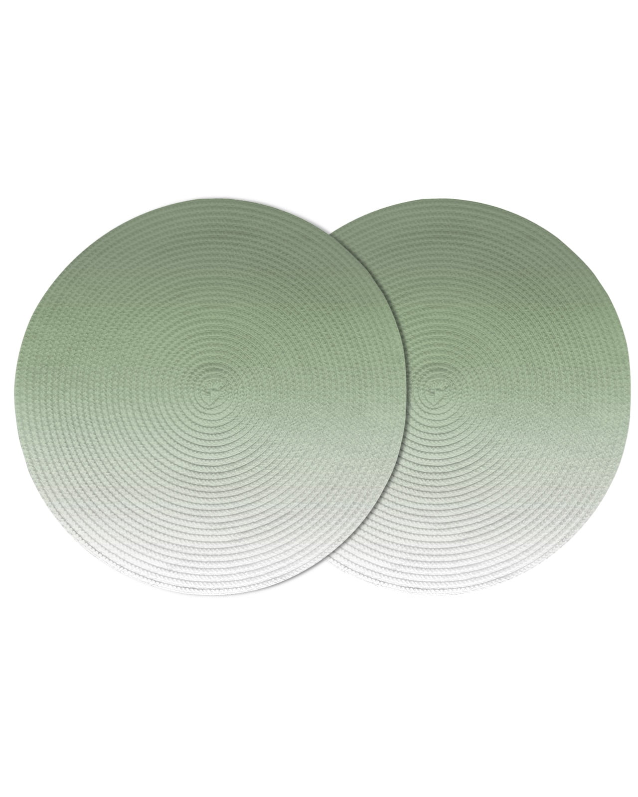 Sage Green Round 13 Inch Placemats Set of 2, Farmhouse Sage Green Ombre ...