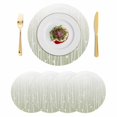 thumbnail image 1 of Sage Green Round 13 Inch Placemats Set of 4, Floral Stripe Gradient Simple Branch Texture HeatResistant Non Slip Place Mats for Dining Table, Wipeable Braided Kitchen Table Mats for Housewarming, 1 of 9