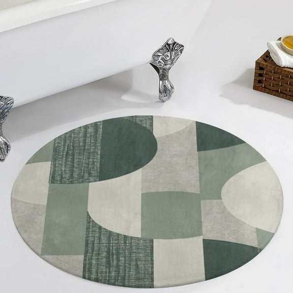 Sage Green Round Carpet Circle Rug Outdoor Patio Area Rug Washable Large Area Rugs Hallway Room Decor Fitness Mats