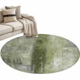 thumbnail image 1 of Sage Green Round Rug 4ft Area Rug Washable Soft Non-Slip 4' Circle Low Pile Rugs Retro Oil Painting Modern Abstract Art Aesthetics Carpet for Bedroom Living Room Entryway Home Office Dining Room, 1 of 8