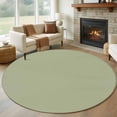 thumbnail image 1 of Sage Green Round Rugs for Living Room 5ft Solid Color Non Slip Circle Rug Washable Low-Profile Indoor Carpet for Bedroom, Dining Room, Bathroom, 1 of 9
