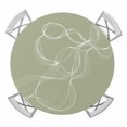 thumbnail image 1 of Sage Green Round Tablecloth for 55-60 Inch Tables, Fitted Table Cover with Elastic Edge, Minimalist Abstract Modern White Art Waterproof Outdoor Table Cloth Protector for Patio Garden Dinner Picnic, 1 of 9
