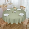 thumbnail image 1 of Sage Green Round Tablecloth 60 Inch - Waterproof Fabric Table Cloth Protector, Farmhouse Sage Green Decor Tablecloths Washable Table Cover for Kitchen Banquet Coffee Table Outdoor Party, 1 of 6