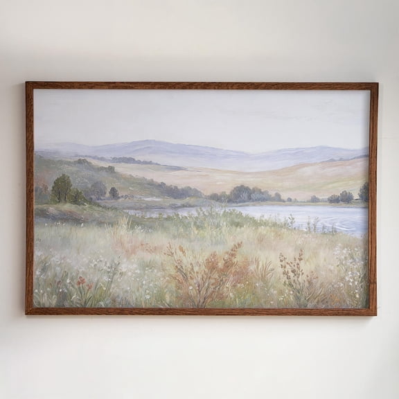 Sage Green Rust Landscape Wall Art Print
