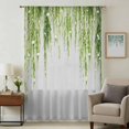 thumbnail image 1 of Sage Green Sheer Curtains 72 Inches Long, Summer Botanical Leaves Watercolor Light Filering Curtains, Breathable Simi Curtain Privacy Drapes for Living Room Bedroom Lightweight Window Treatment, 1 of 9