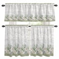 thumbnail image 1 of Sage Green Shell Kitchen Curtains Sets for Windows 24 Inch Length, Coastal Nautical Seahorse Conch Coral Rod Pocket Window Treatments Tier Curtains and Valances Set for Bedroom/Bathroom, 1 of 8