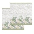 thumbnail image 1 of Sage Green Shell Kitchen Dish Towels for Drying Dishes Set of 2, Coastal Nautical Seahorse Conch Coral Waffle Weave Microfiber Hand Tea Bathroom Towels Quick Dry & Absorbent Towel 12x12, 1 of 7