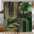 thumbnail image 1 of Sage Green Shower Curtain 72Wx72L Inches, Abstract Bohemian Mid Century Bathroom Curtains, 1 of 7