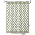 thumbnail image 1 of Sage Green Shower Curtain, Checkerboard Plaid Waterproof Shower Curtain Set with 12 Hooks Lightweight Washable Fabric Shower Curtains for Bathroom 36x72 Inches, 1 of 6