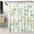 thumbnail image 1 of Sage Green Shower Curtain, Floral Shower Curtains for Bathroom, Colorful Leaf Polyester Fabric Curtains Home Decoration, Modern Flower Waterproof Bath Curtain with Plastic Hooks, 72x72 Inch, 1 of 6
