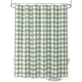thumbnail image 1 of Sage Green Shower Curtain Set ，Waterproof Fabric Shower Curtains Buffalo Plaid Shower Curtains for Bathroom,Bathroom Decor 54x"78", 1 of 6