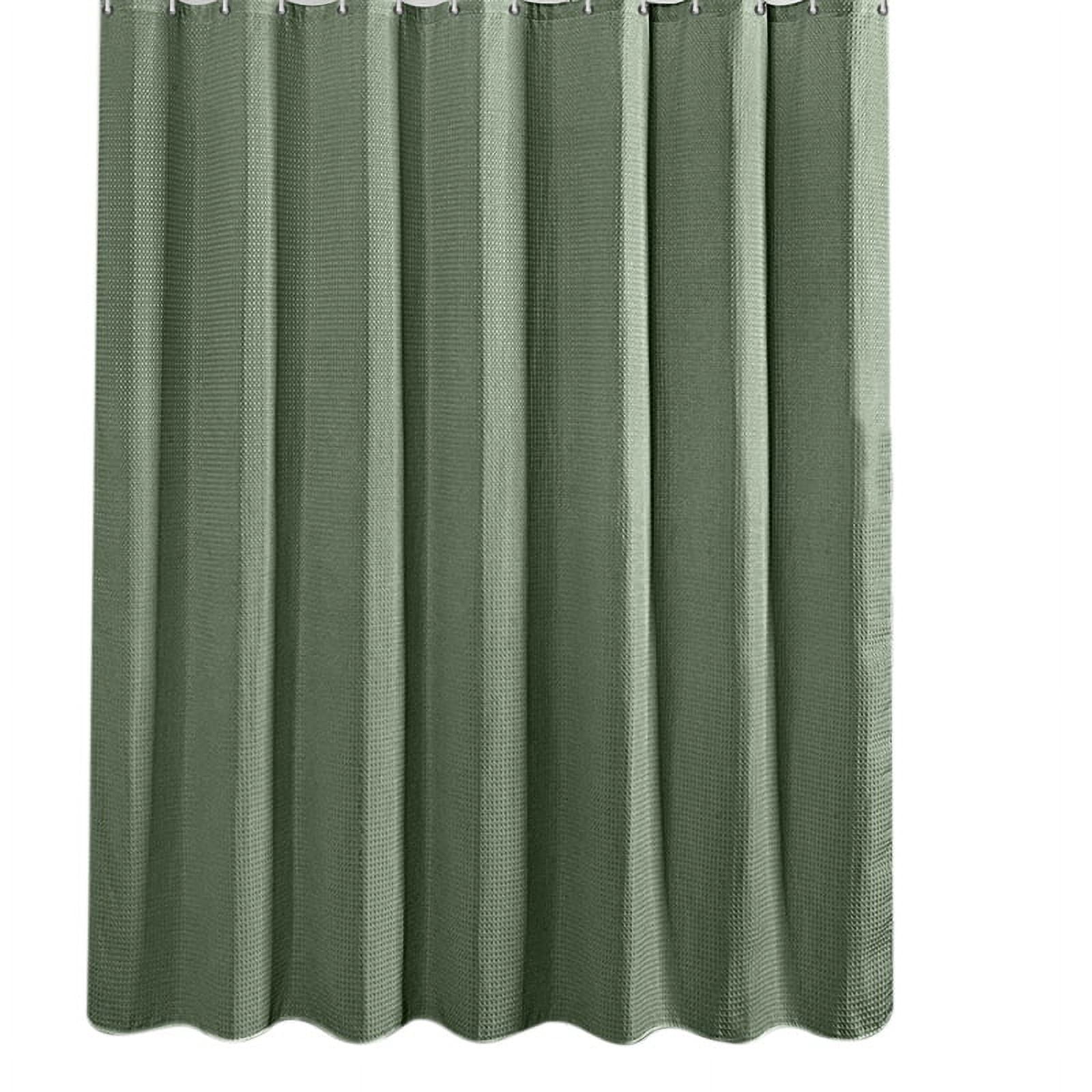 Walmart Sage Green Shower Curtain, WaterRepellent, 12 Metal Grommets