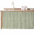 thumbnail image 1 of Sage Green Sink Skirt for Bathroom, Self-Adhesive Under Sink Curtain, Rustic Farmhouse Linen Texture Hide Pipes & Storage Fabric Cabinet Skirt Cover for Kitchen Laundry 32"x55", 1 of 8