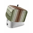 thumbnail image 1 of Sage Green Small Toaster Cover 2 Slice, Kitchen Appliance Covers, Farmhouse Wood Grain Vintage Brown Striped Toaster Oven Cover with Loop, Bread Machine Cover Polyester Dust Cover Protection, 1 of 4