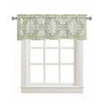 thumbnail image 1 of Sage Green Southwest Linen Curtain Valance for Bedroom/Bathroom/Kitchen/Office/Living/Dining Room Window,Retro Oriental Geometric Flower Pocket Topper Drapes Decorative Cafe Drapery Panel 42"x12", 1 of 6