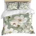 thumbnail image 1 of Sage Green Spring Floral Bedding 3 Piece Duvet Cover Set Queen Size, Summer Botanical Flower Soft Microfiber Comforter Cover with Zipper Closure & Pillowcases, Wrinkle & FadeResistant Quilt Cover, 1 of 9