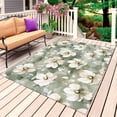 thumbnail image 1 of Sage Green Spring Floral Outdoor Rug for Patio/Deck/Porch, Non-Slip Large Area Rug 6 x 9 Ft, Watercolor Summer Flower Indoor Outdoor Rugs Washable Area Rugs, Reversible Camping Rug Carpet Runner, 1 of 8