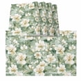 thumbnail image 1 of Sage Green Spring Floral Placemats for Dinning Table Set of 6, Summer Botanical Farmhouse Burlap Kitchen Place Mats Waterproof Cloth Table Mats, Indoor Outdoor Placemats Easy Clean Dinner Decor, 1 of 8