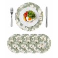 thumbnail image 1 of Sage Green Spring Floral Round Placemats Set of 4 for Dinning Tables,Heat-proof Braided Table Mats 13 Inch,Summer Botanical Flower Washable Place Mat for Kitchen Restaurant Party Decor Table Setting, 1 of 9
