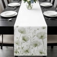 thumbnail image 1 of Sage Green Spring Floral Table Runner 48 Inches Long, Summer Botanical Watercolor Vintage Kitchen Coffee Dining Table Decoration for Home Party Birthday Wedding Home Decor 13x48 Inches, 1 of 8