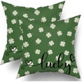 thumbnail image 1 of Sage Green St Patricks Day Pillow Covers 20x20 Set of 2 St Patricks Lucky Clover Throw Pillows Spring Shamrock Decorative Pillowcase Rustic Cotton Square Cushion Cover for Couch Sofa Bed, 1 of 1