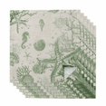 thumbnail image 1 of Sage Green Starfish Cloth Napkins, Coastal Nautical Seahorse Conch Washable and Reusable Dinner Napkins Set of 6, Table Napkin for Kitchen Party Birthday Wedding Hotel Housewarming 20"x20", 1 of 8