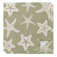 thumbnail image 1 of Sage Green Starfish Coastal Cloth Napkins, Nautical Summer Ocean Abstract Art Washable and Reusable Dinner Napkins Set of 2, Table Napkin for Kitchen Party Birthday Wedding Hotel Housewarming 20"x20", 1 of 9