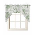 thumbnail image 1 of Sage Green Starfish Kitchen Curtains Swag Valance for Windows/Bathroom/Cafe, Coastal Nautical Coral Rudder Shell Rod Pocket Drape Panel Swag Curtain Valance for Bedroom/Living Room 55''x36'', 1 of 6