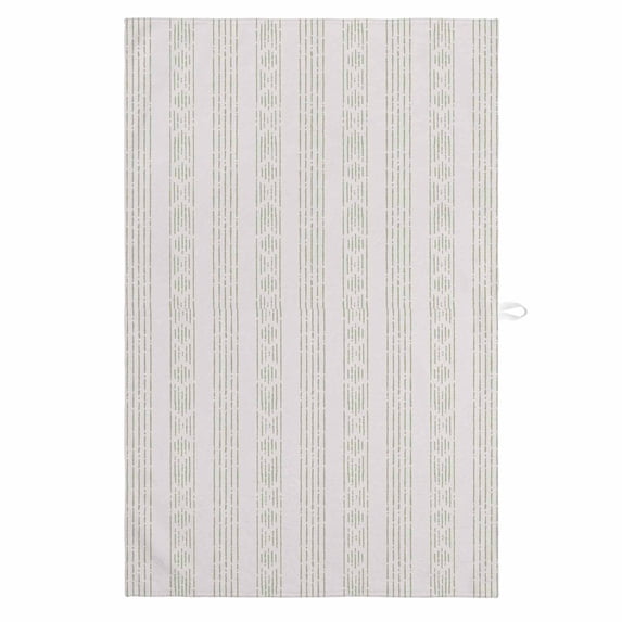 Sage Green Stripe 1 Pack Kitchen Towel, Water Absorbent Dish Towel, Modern Abstract Vertical Stripes Beige Decorative Hand Towels - Quick Drying Cloth for Cooking Baking, 18x28 Inch