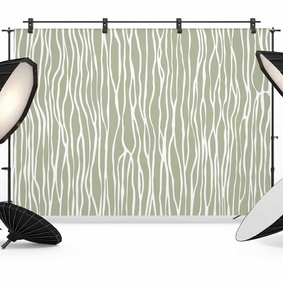Sage Green Stripe Photography Backdrop 7x5FT, Retro Abstract Art Farmhouse Sage Green Stripe Waves Photo Backdrops, Background for Photography Studio Photo Studio Background, Back Drop for Photoshoot