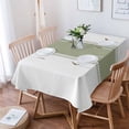 thumbnail image 1 of Sage Green Stripe Solid Texture Table Cloth Waterproof Dining Tablecloth Kitchen Decorative Party Ta, 1 of 5