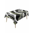 thumbnail image 1 of Sage Green Stripe Table Cloth, Grey White Geometric Modern Abstract Waterproof Tablecloth for Rectangle Tables, Reusable Washable Fabric Table Cover for Restaurant Kitchen Dining Tables 60"x120", 1 of 6
